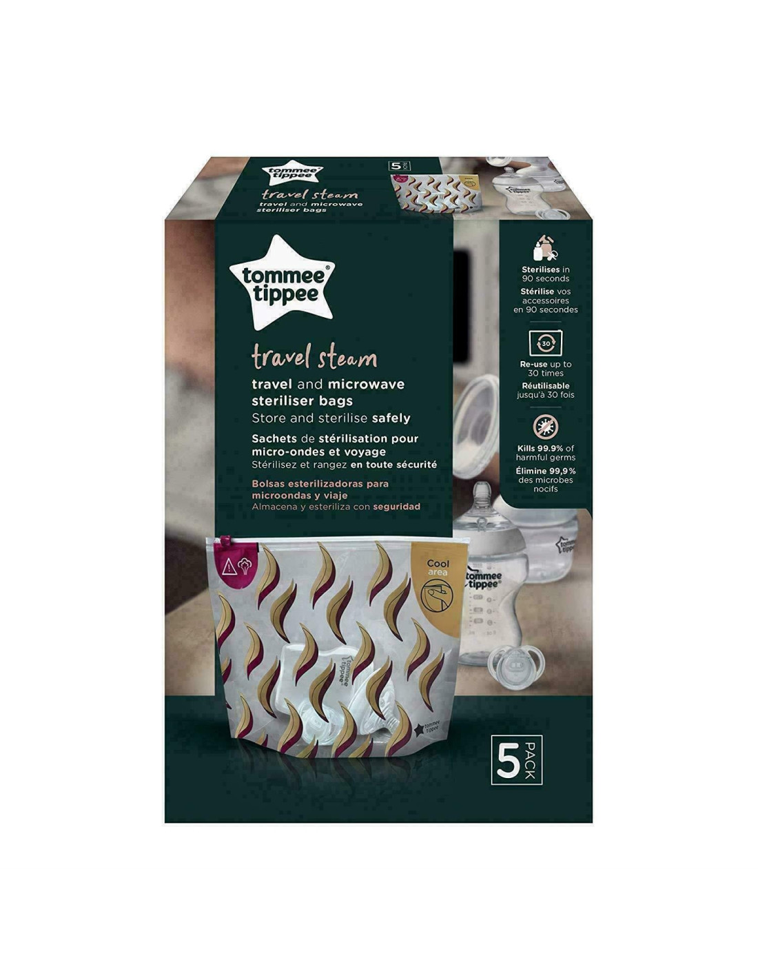 Tommee Tippee Sacs de stérilisation x 5 Sacs