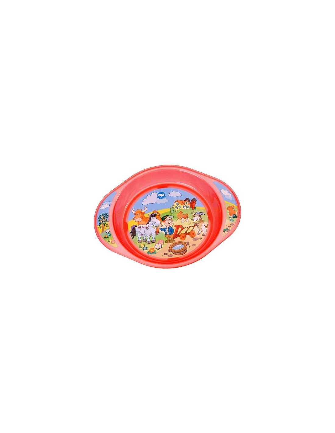 Assiettes décorées rouges enfants +6 mois baby nova