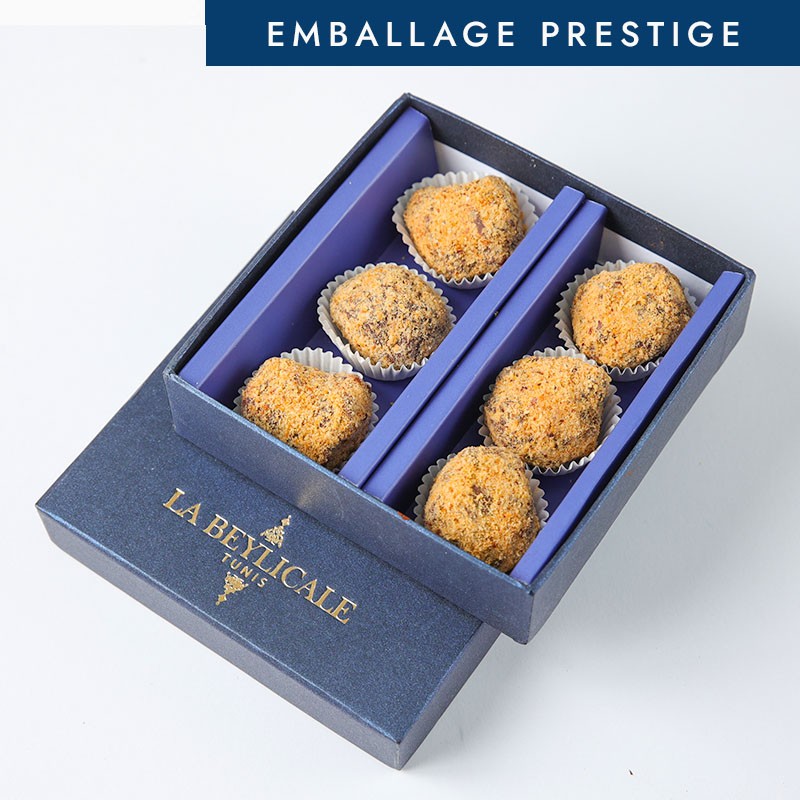 TRUFFES CHOCOLAT VALRHONA AUX NOISETTES 6 PIÈCES