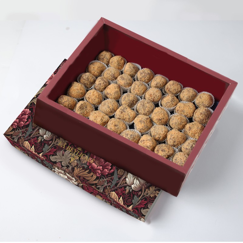 TRUFFES CHOCOLAT VALRHONA AUX NOISETTES 48 PIÈCES