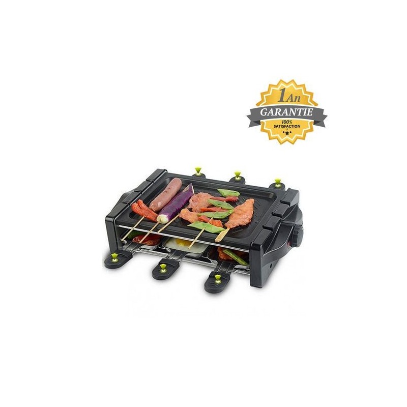 RACLETTE BARBECUE GRILL ELECTRIQUE 1000W