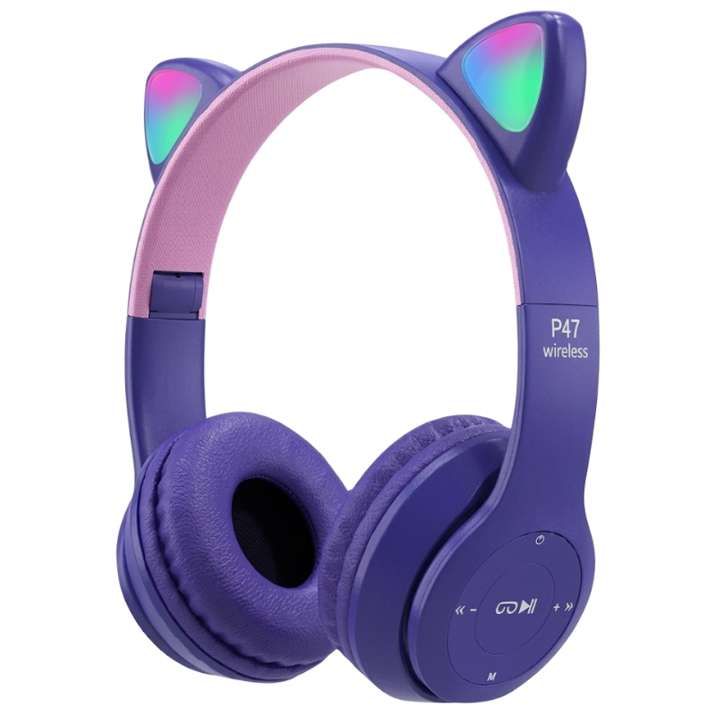 MICRO CASQUE CAT EAR P47M MP3 MAUVE