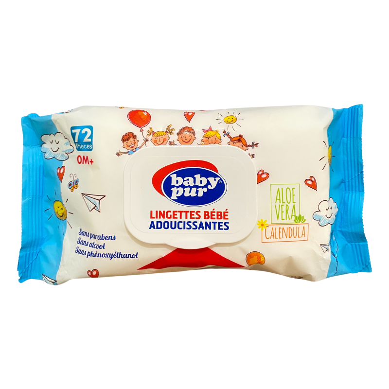 Baby Pur Lingettes Bébé Adoucissantes