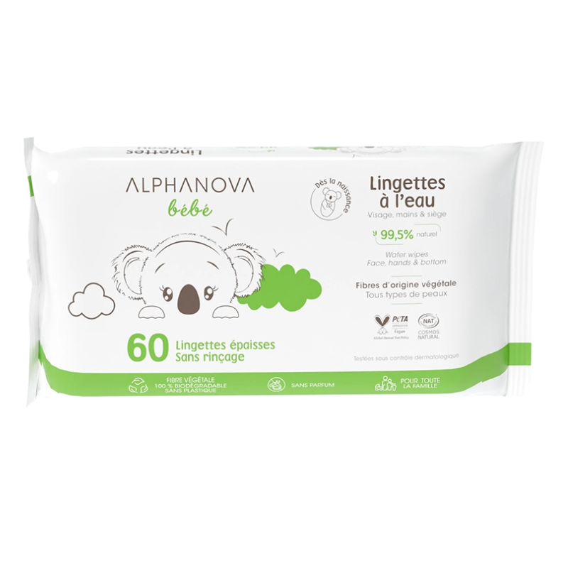 ALPHANOVA Bébé Lingettes Nettoyantes