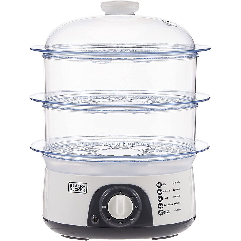 BlacK+Decker Cuiseur à Vapeur 775W 10L