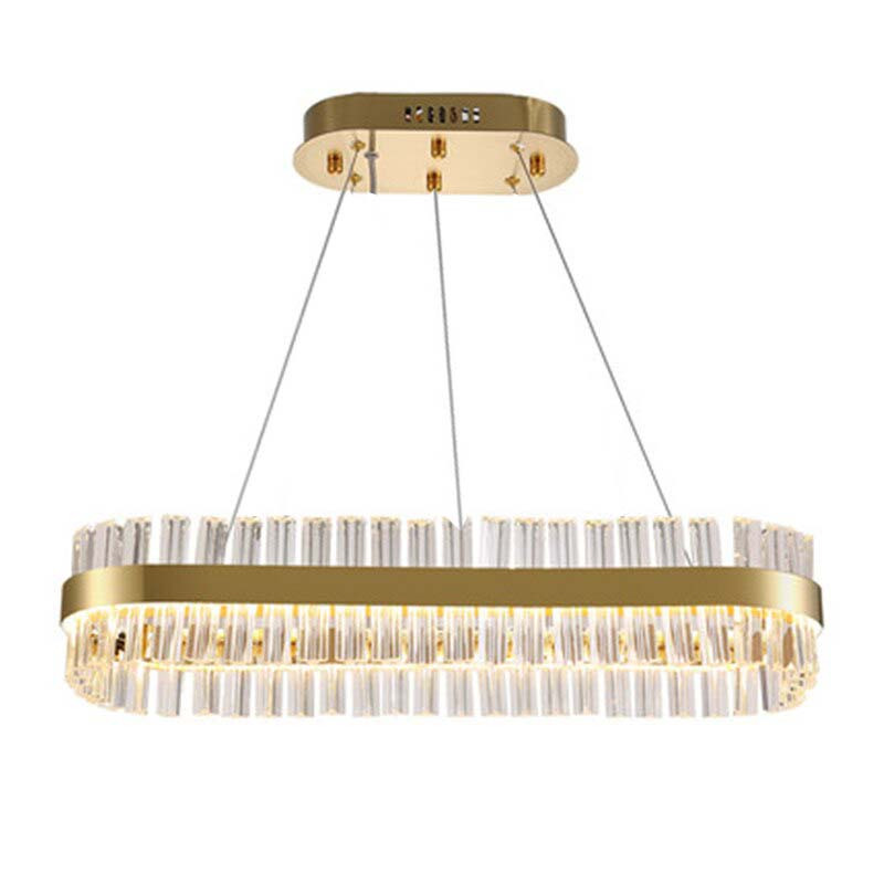 Lustre En Cristal Ovale 80 x 35 cm