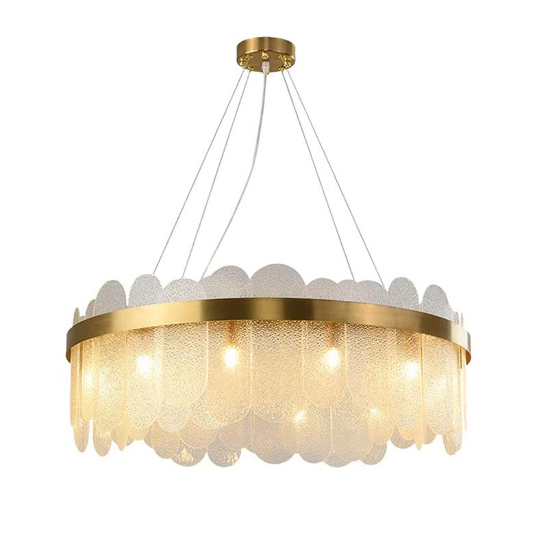 Lustre En Cristal Ronde Style Nordique Diamètre 60 cm