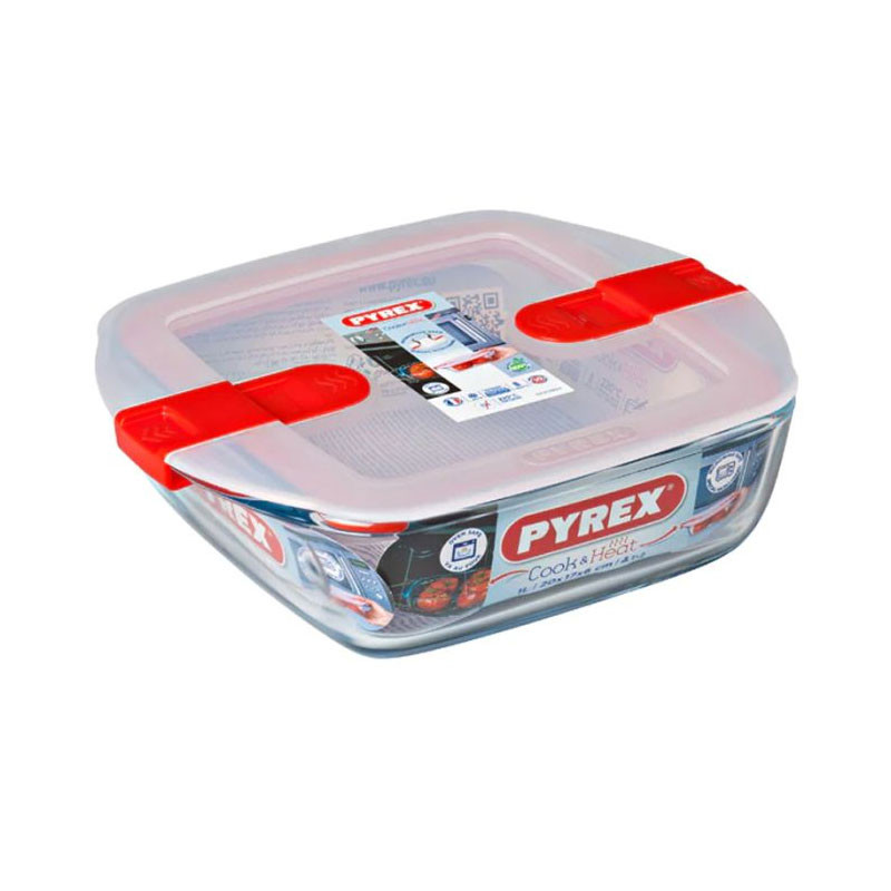 PYREX Boîte Carré Cook & Heat 23 x 15 cm