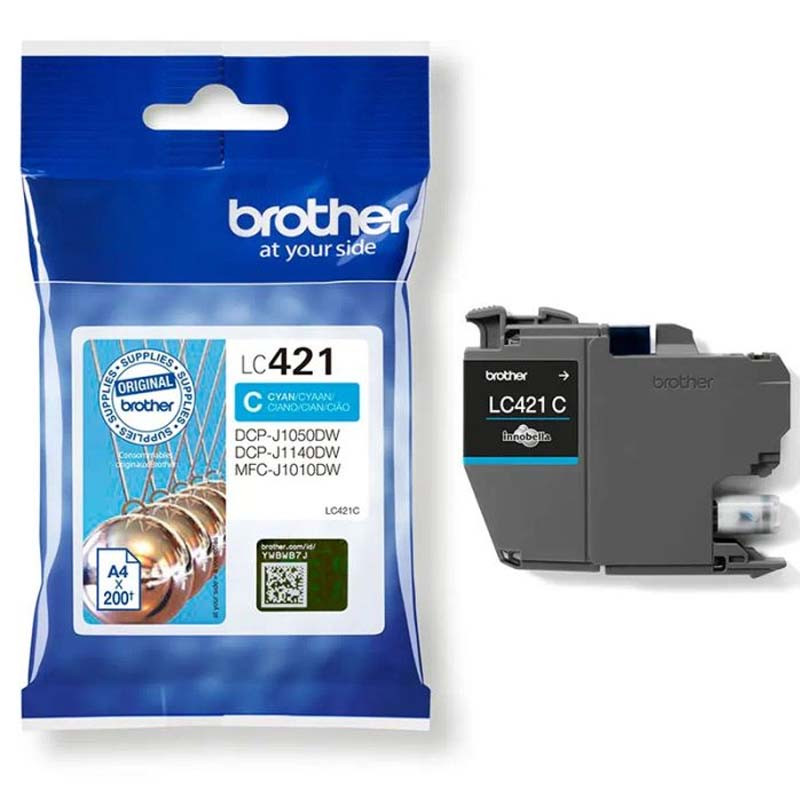 Brother Cartouche Jet d'encre LC421C Cyan