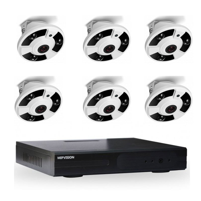 mipvision Hyprid + 6 Cameras Internes Mipvision 2MP