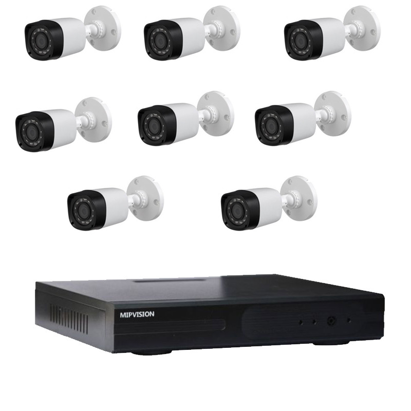 mipvision Hyprid + 8 Cameras Externes Mipvision 2MP
