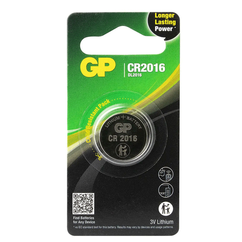 GP Batteries Plate GP Alkaline CR2016 3V Lithium