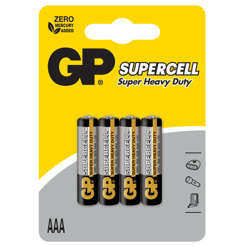 GP Batteries AAA GP Supercell Super Heavy Duty R03 1.5V