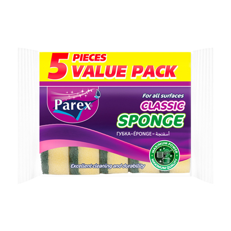 Parex 5 Eponges + Scotch Brite Parex