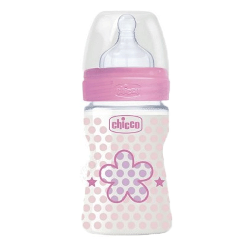 Chicco Biberon Well Being Plastique Rose