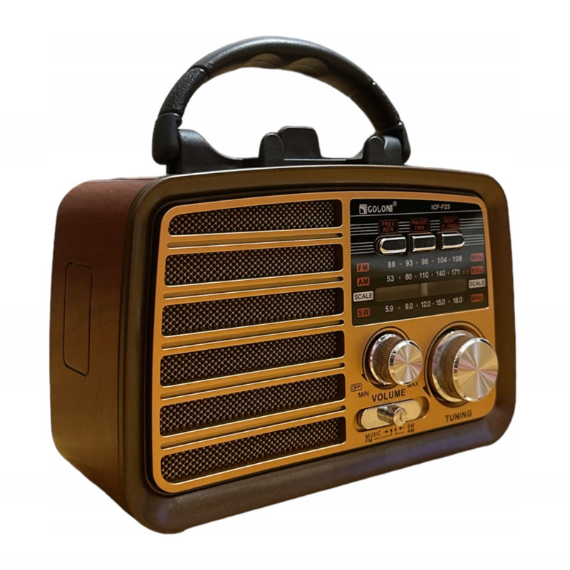 Golon Portable & Radio FM ICF-F23 Marron