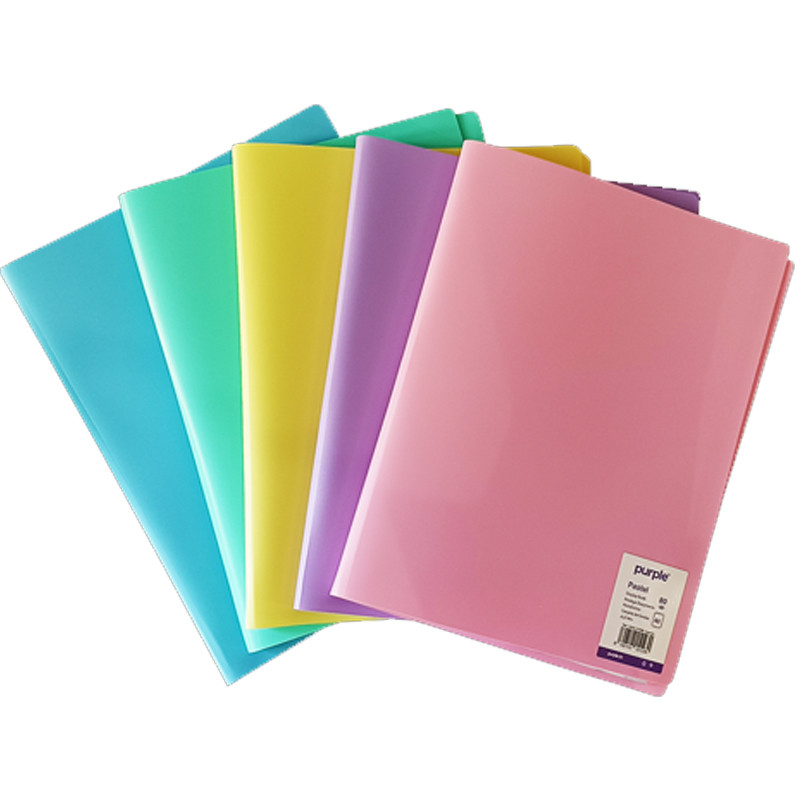 Purple Documents Pastel A4 40 Vues Assorties