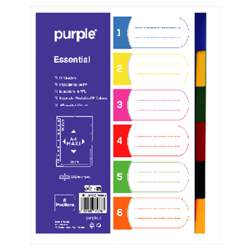 Purple Essential A4 6 Positions