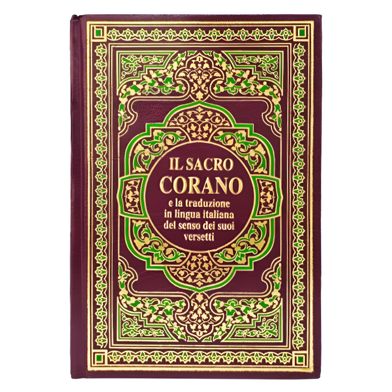 Dar Al Kitab Al Aziz Kareem Arabe-Italien 17 x 24 Cm Marron