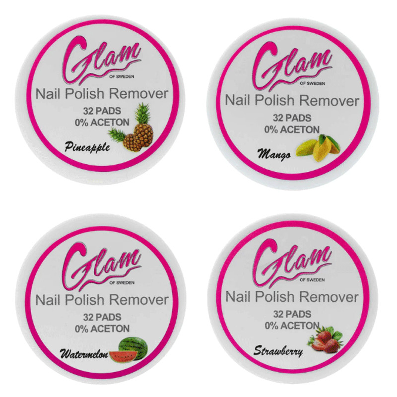 Glam Of Sweden Of Sweden Tampons Dissolvant de Vernis 32 Pièces