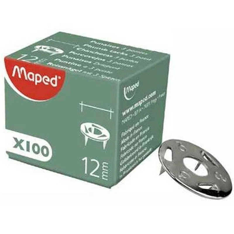 Maped de 100 Punaises Maped 3 Pointes 12mm