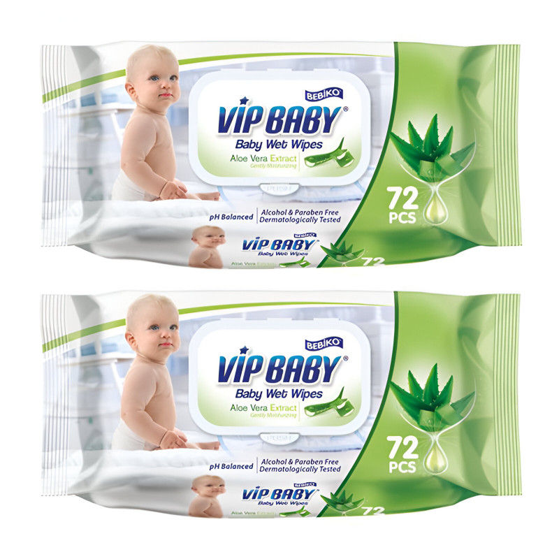 Bebiko 2 Lingettes Bébé Bebiko VIP Baby 144 Pièces