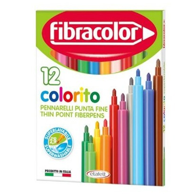 Fibracolor 12 Feutres Fibracolor Pastel Multicolore