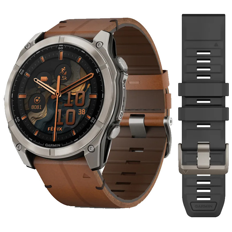 Garmin Montre Connectée Fenix 8 Sapphire Titanuim