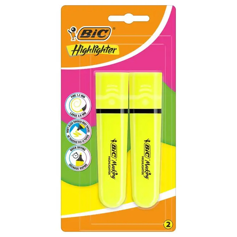Bic 2 Surligneurs Bic Highlighter