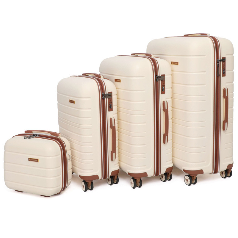 Starbag 4 Valises Incassable Starbag Beige Clair & Marron
