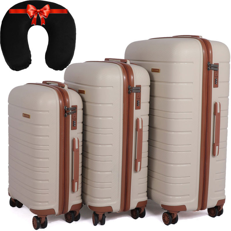 Starbag 3 Valises Incassable Starbag Grège & Marron