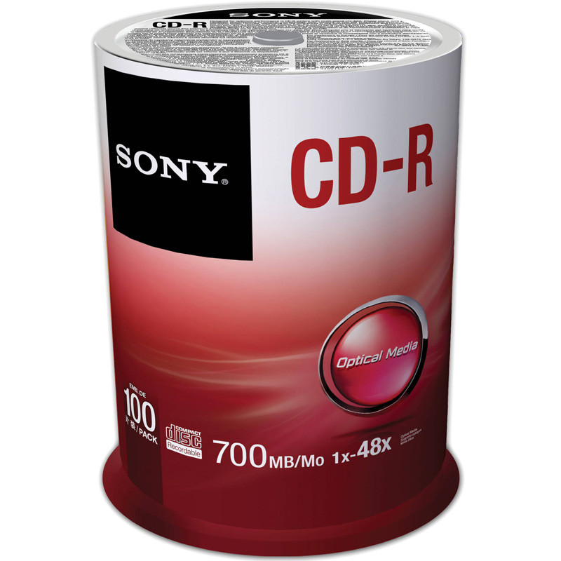 Sony Paquet de 100 Piéces CD-R 100CDQ80C 700 Mo