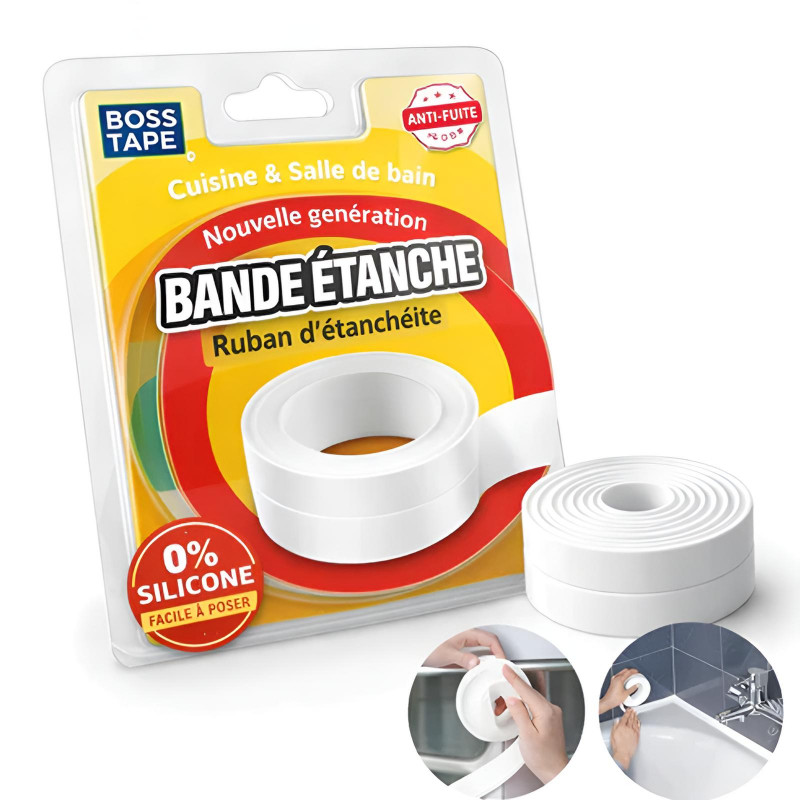 Boss Tape Ruban Adhésif D'étanchéité Tape 3.35m Blanc