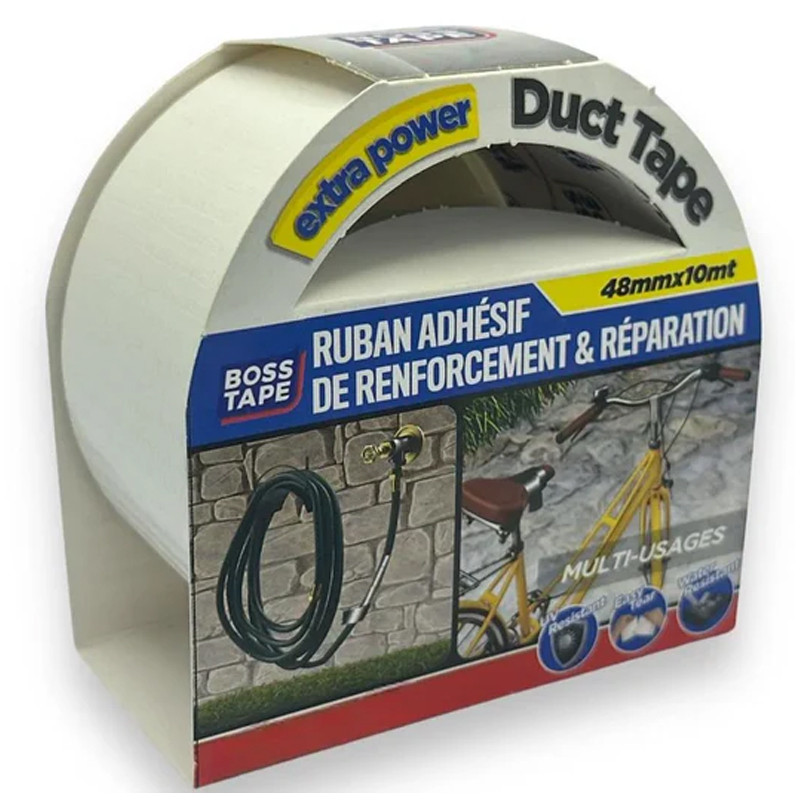 Boss Tape Ruban Adhésif De Réparation Tape 10m Blanc