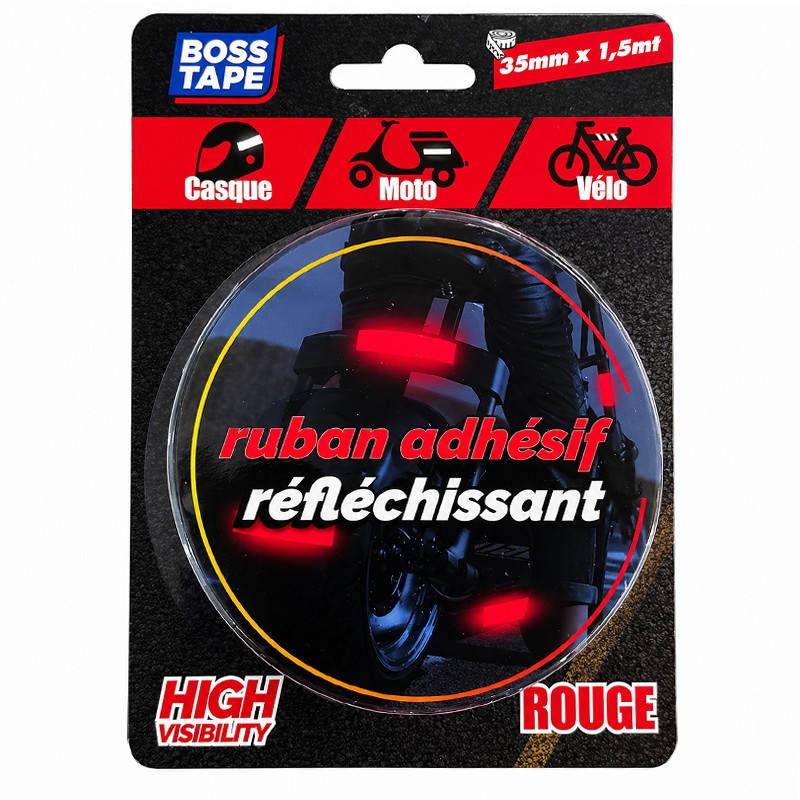 Boss Tape Bande Adhésif Réfléchissant Tape 1.5m Rouge