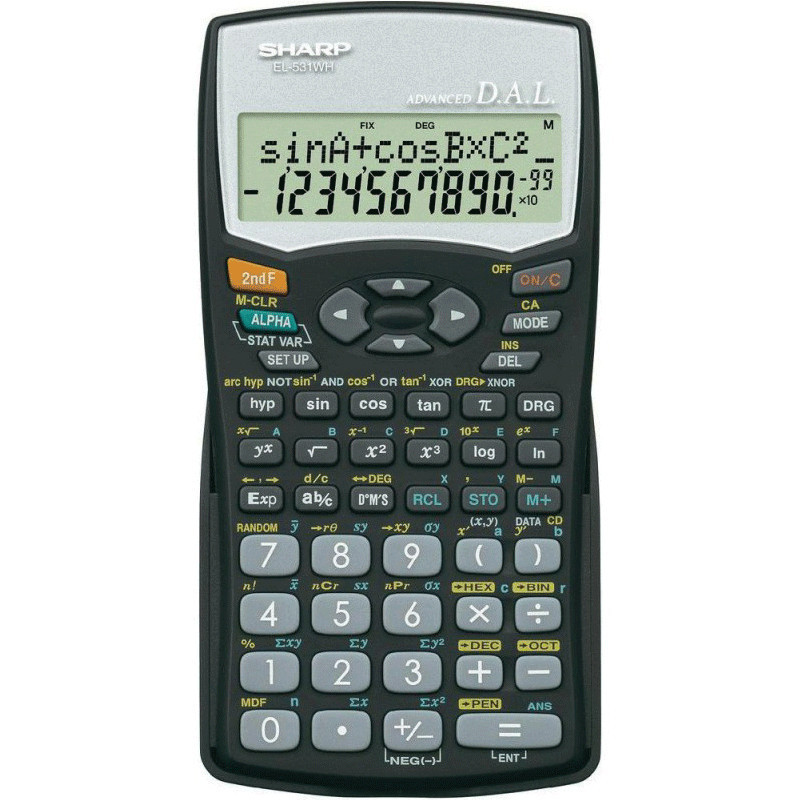 Sharp Calculatrice Scientifique EL-531WH 12 Chiffres