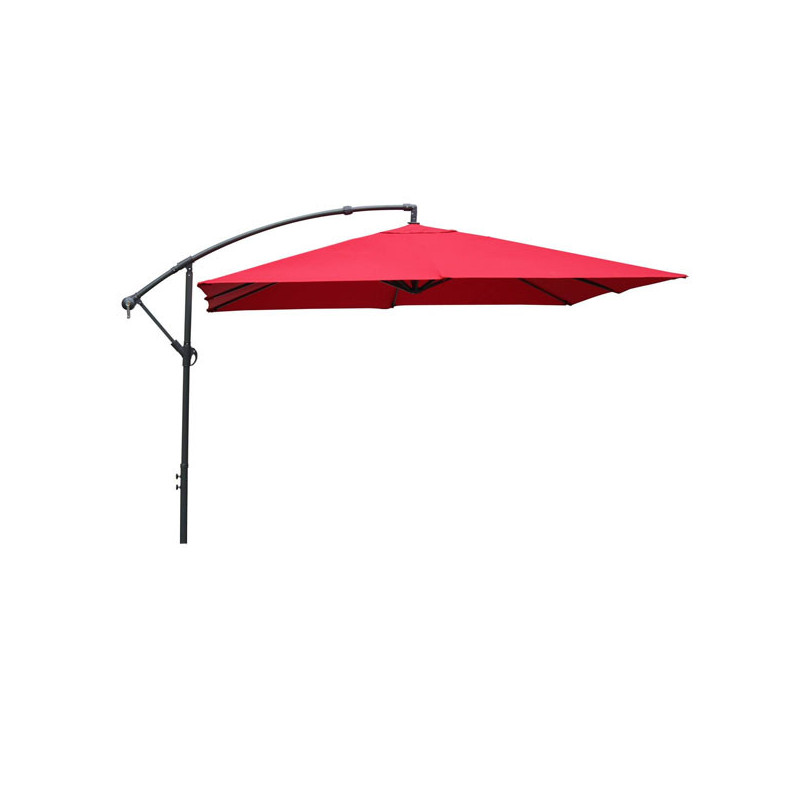 Parasol Excent Métal 3*3 Carré en Couleur Bordeaux