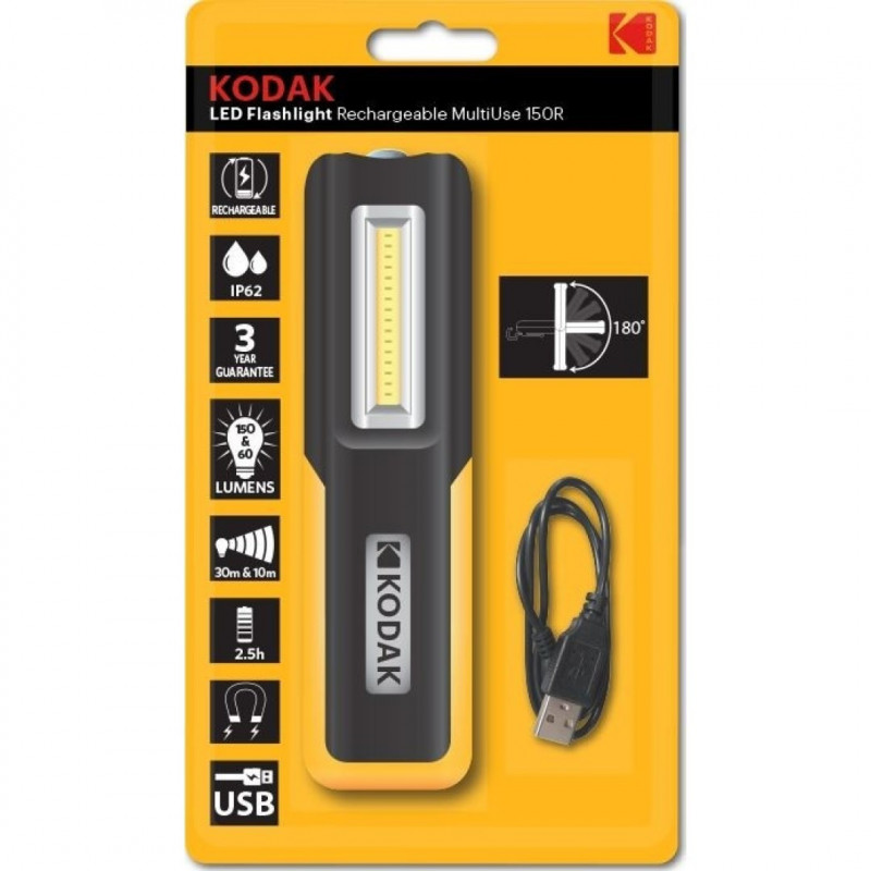 KODAK LED Lampe de Poche Rechargeable Multi-Usage