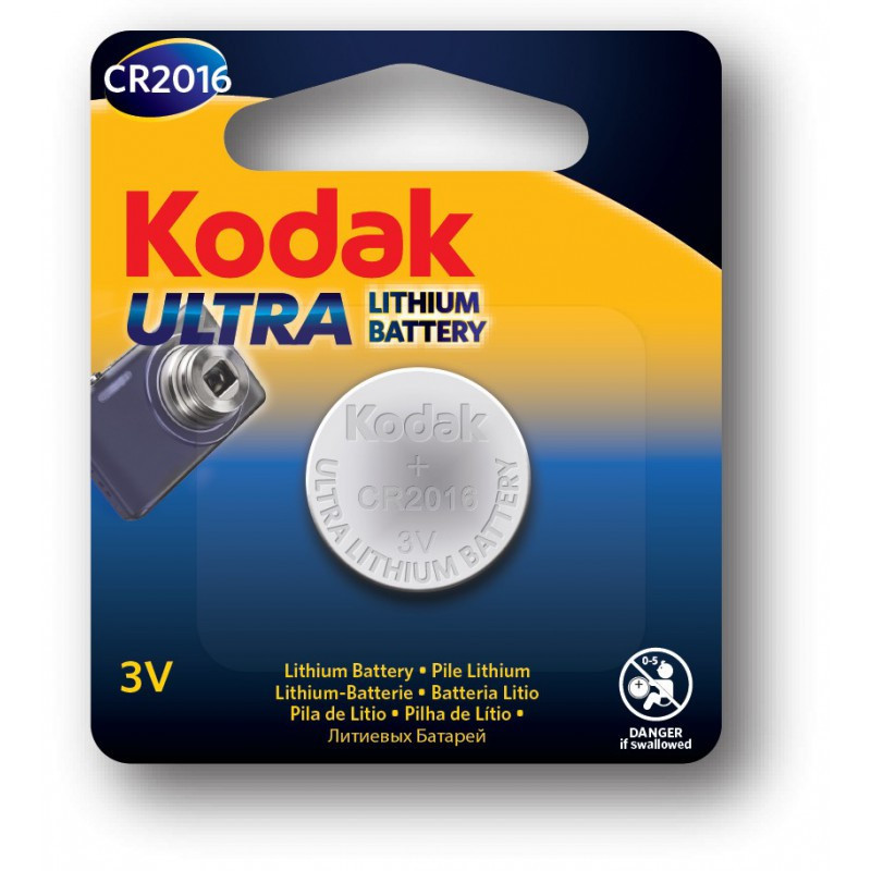 KODAK Bouton Kodak Ultra CR2016 Lithium 3V