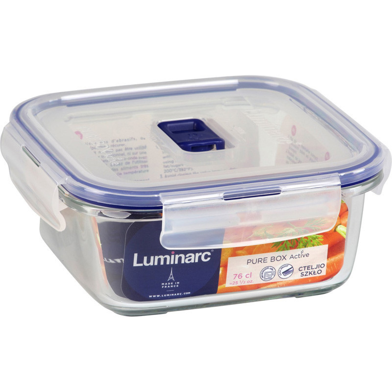 Luminarc Boîte hermétique carrée 76 cl Pure Box Active