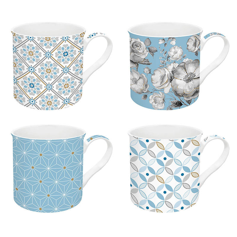 Easy Life 4 Mugs Porcelaine Trend & Clair