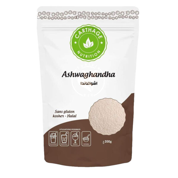 Poudre d’Ashwagandha , CARTHAGE NUTRITION
