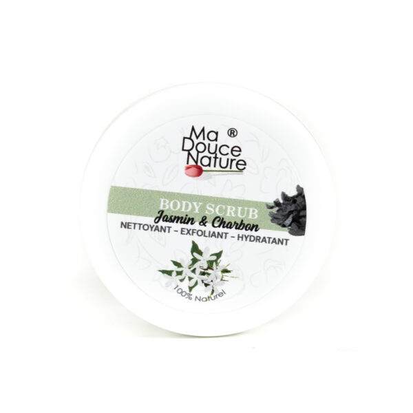 Body Scrub charbon actif Jasmin, MA DOUCE NATURE
