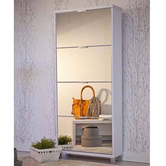 Meuble chaussures, Façade miroir, Pieds INOX