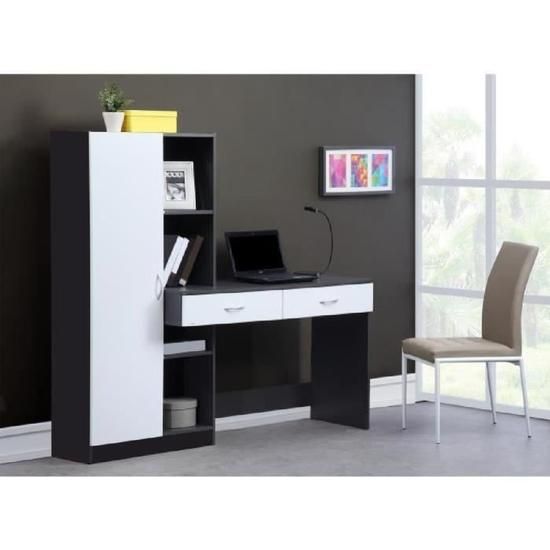 OPTIMA Bureau contemporain décor L 160 cm
