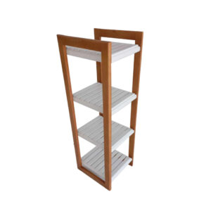 Etagère de rangement pour Salle de Bain en Bois