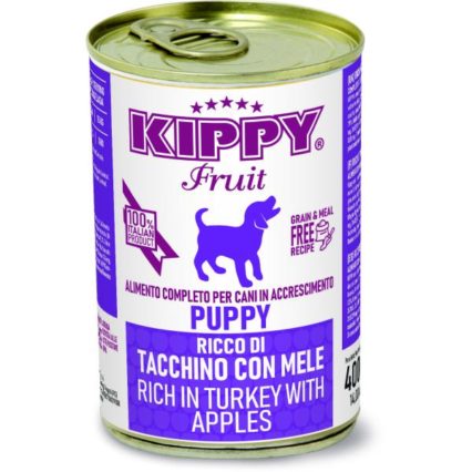 KIPPY BOITE PATE CHIOT AU DINDE POMMES 400 Gr