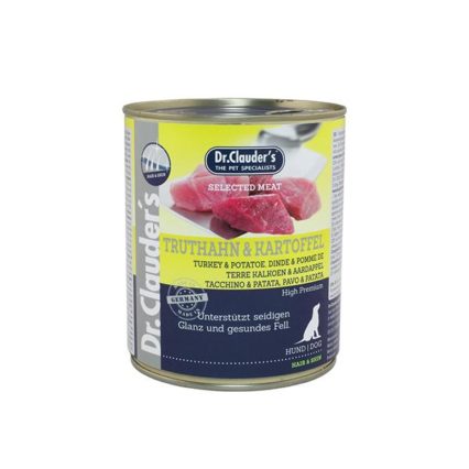DR CLAUDER’S PATE A LA DINDE POUR CHIENS 800 GR