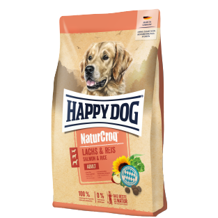 HAPPY DOG NATURCROQ CHIEN ADULTE SAUMON & RIZ 4Kg