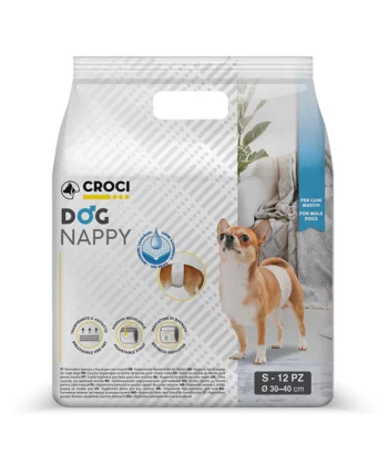 COUCHE POUR CHIEN MALE SM 12 PCS